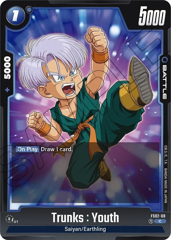 Dragon Ball Super Card Game Fusion World FS02-08 Trunks : Youth