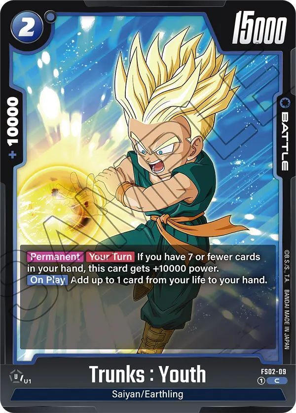 Dragon Ball Super Card Game Fusion World FS02-09 Trunks : Youth