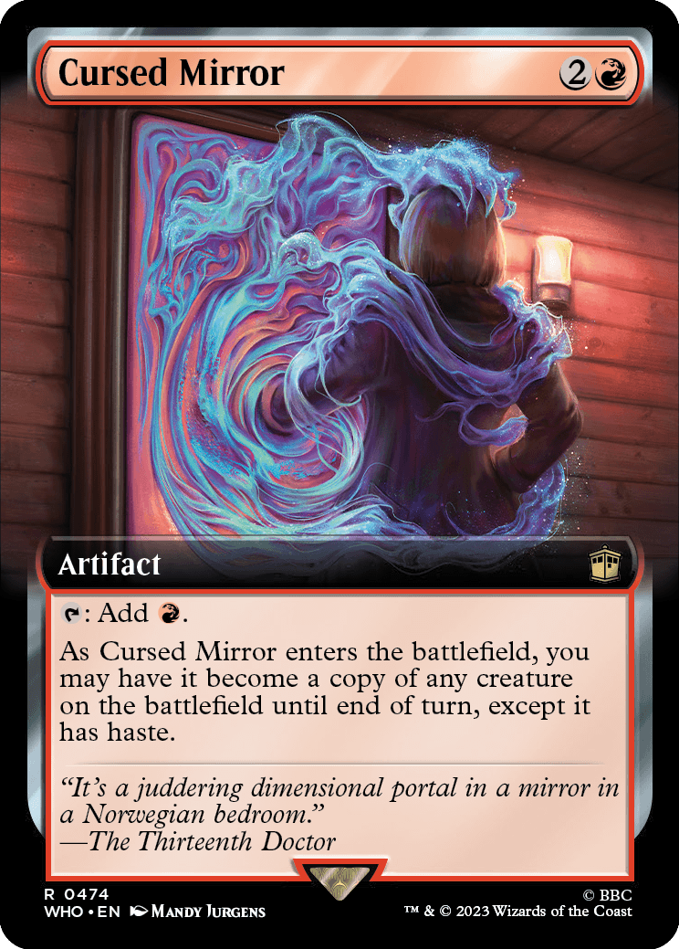 MTG Doctor Who 0474 Cursed Mirror (Extended Art)