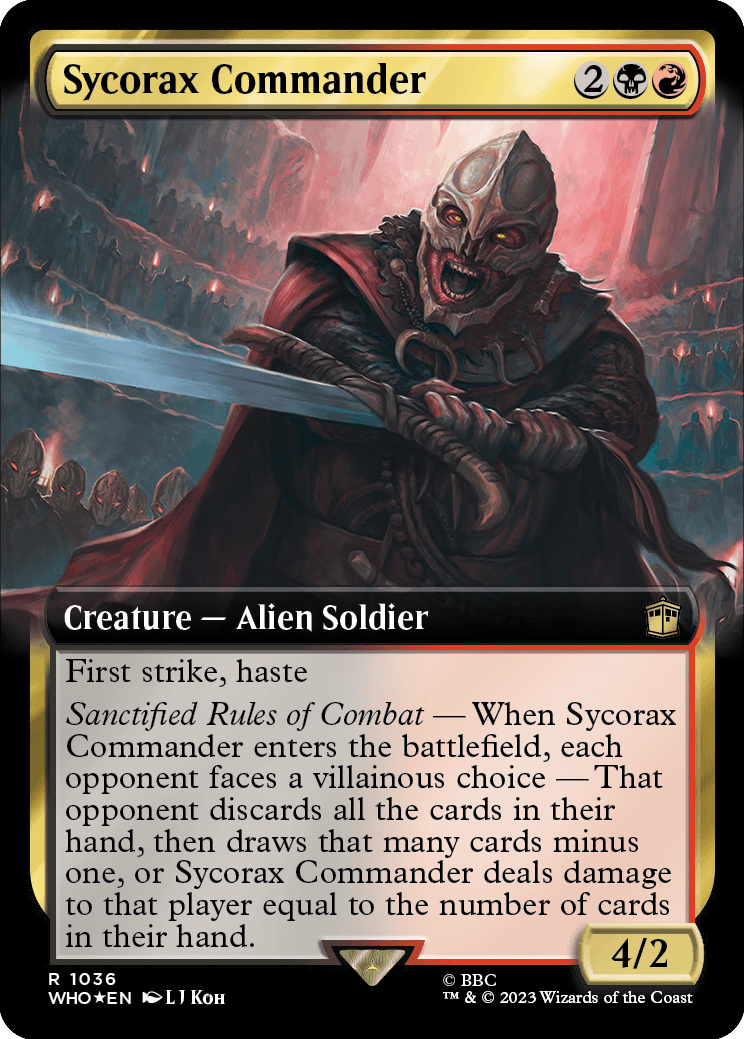 MTG Doctor Who 1036 Sycorax Commander (Extended Art Surge Foil)