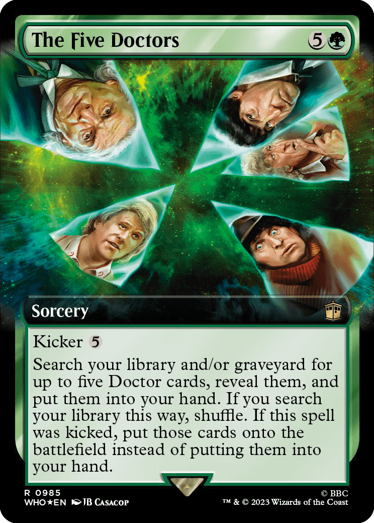 MTG Doctor Who 0985 The Five Doctors (Extended Art Surge Foil)