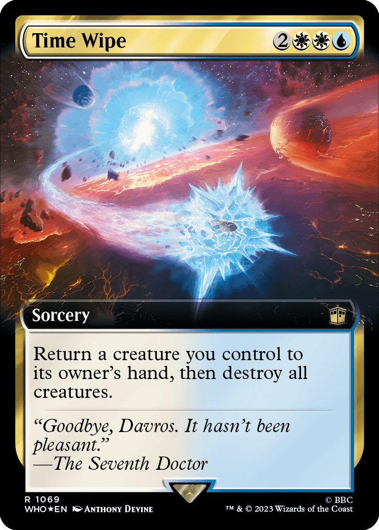 MTG Doctor Who 1069 Time Wipe (Extended Art Surge Foil)