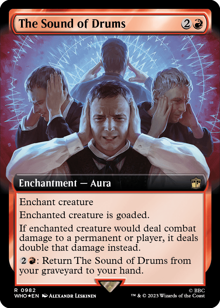 MTG Doctor Who 0982 The Sound of Drums (Extended Art Surge Foil)