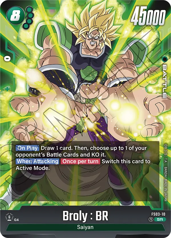 Dragon Ball Super Card Game Fusion World FS03-10 Broly : BR SR