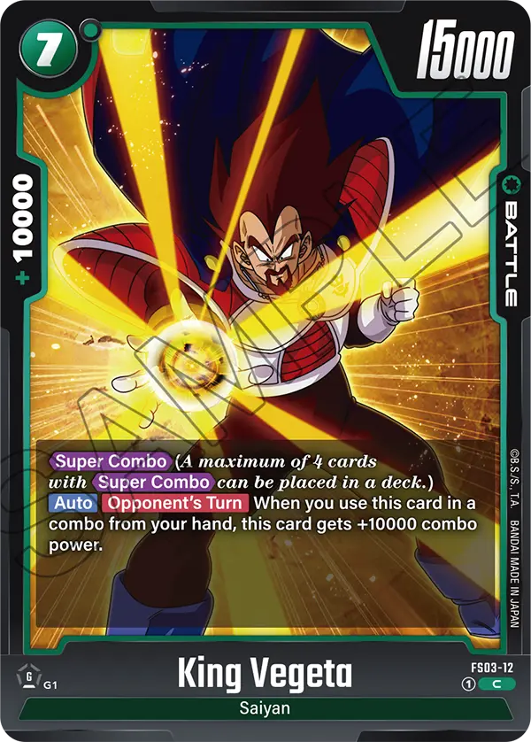 Dragon Ball Super Card Game Fusion World FS03-12 King Vegeta