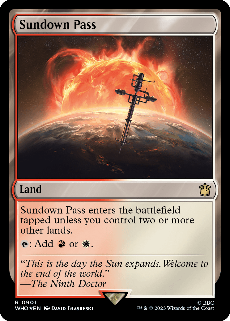 MTG Doctor Who 0901 Sundown Pass (Surge Foil)