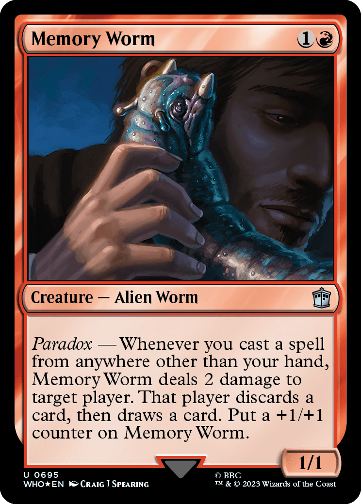 MTG Doctor Who 0695 Memory Worm (Surge Foil)