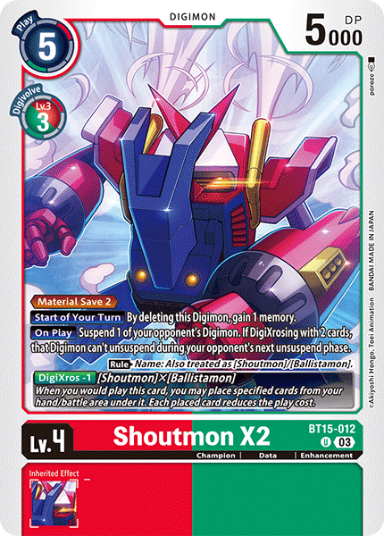 Exceed Apocalypse BT15-012 Shoutmon X2