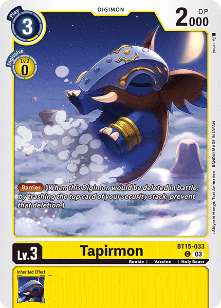 Exceed Apocalypse BT15-033 Tapirmon
