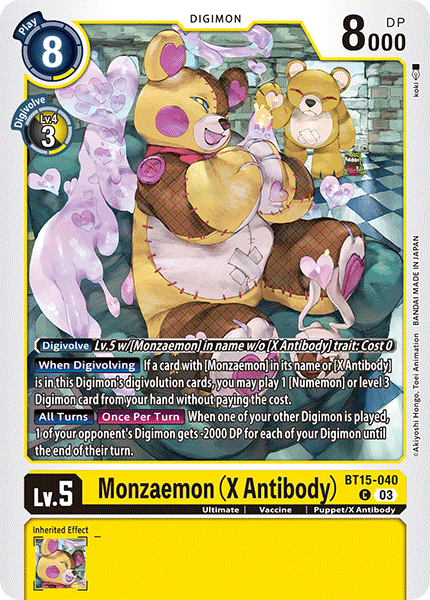 Exceed Apocalypse BT15-040 Monzaemon (X Antibody)