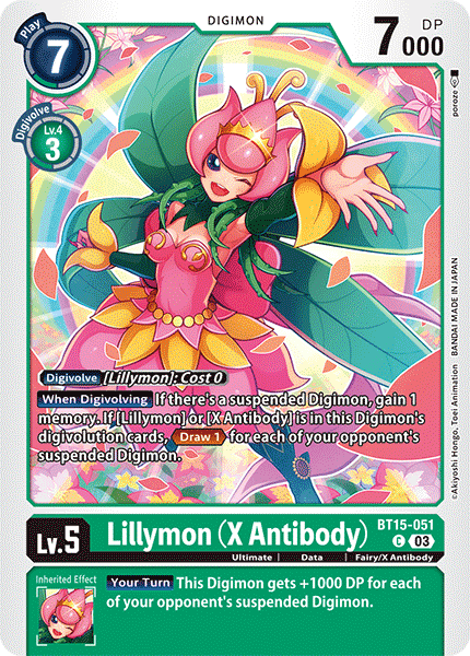 Exceed Apocalypse BT15-051 Lillymon (X Antibody)