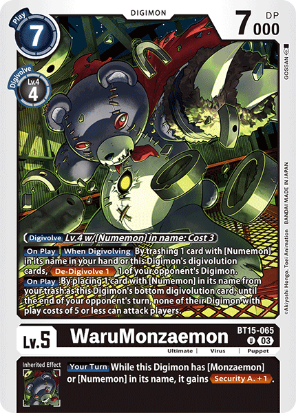 Exceed Apocalypse BT15-065 WaruMonzaemon