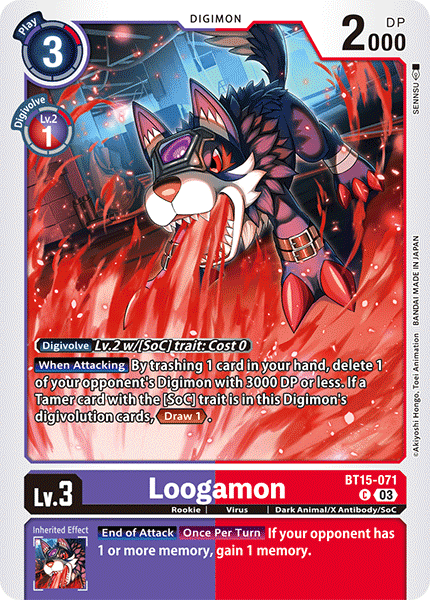 Exceed Apocalypse BT15-071 Loogamon