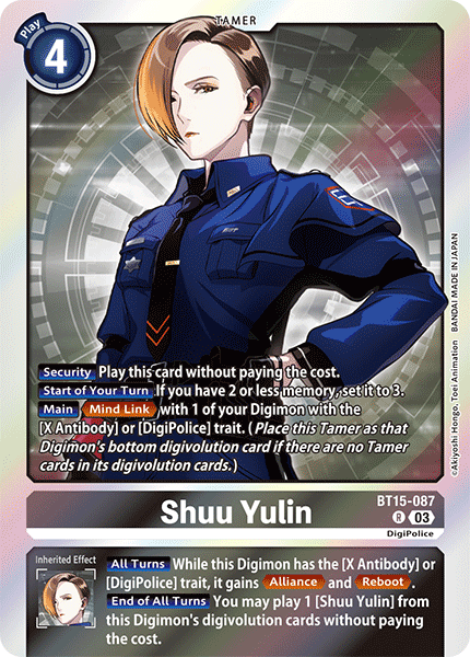 Exceed Apocalypse BT15-087 Shuu Yulin