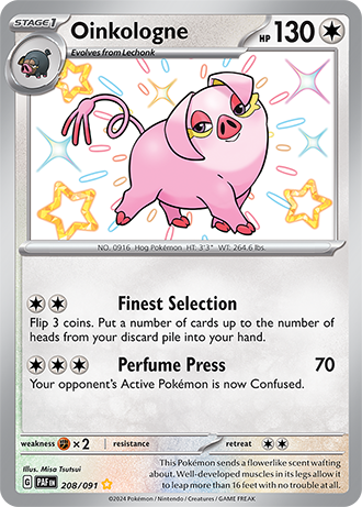 Scarlet & Violet Paldean Fates 208/091 Oinkologne