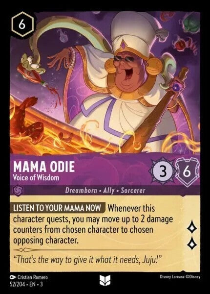 Disney Lorcana Into The Inklands 052/204 MAMA ODIE Voice of Wisdom