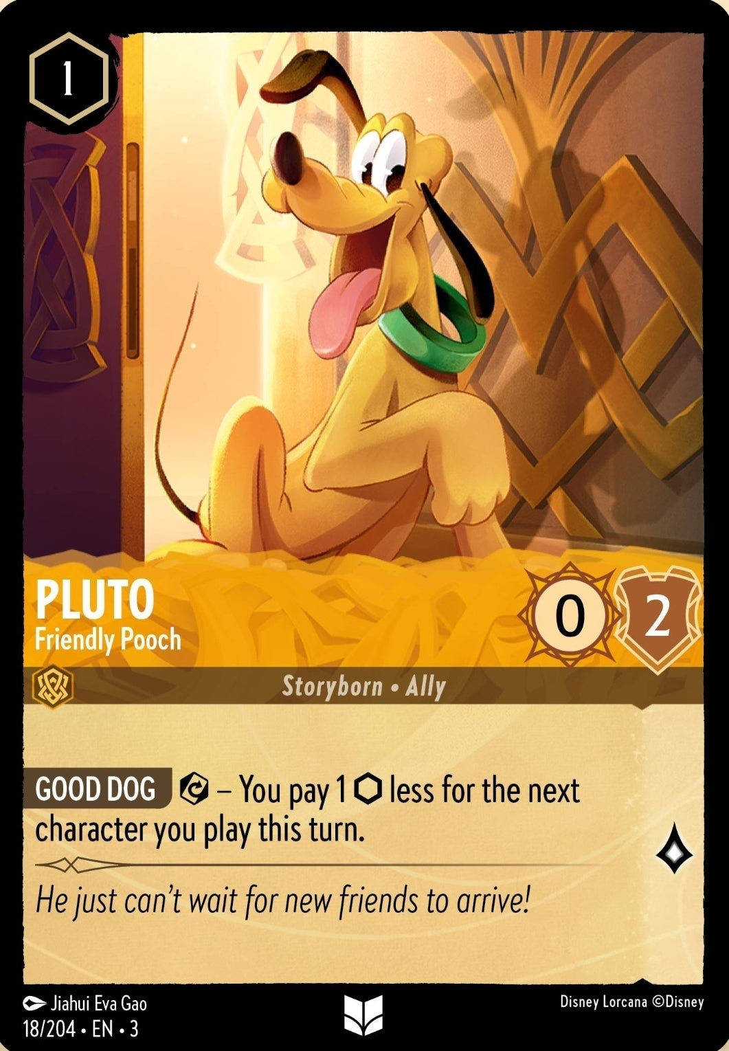 Disney Lorcana Into The Inklands 018/204 PLUTO Friendly Pooch
