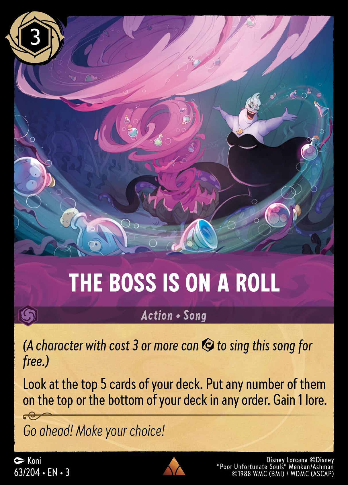 Disney Lorcana Into The Inklands 063/204 THE BOSS IS ON A ROLL