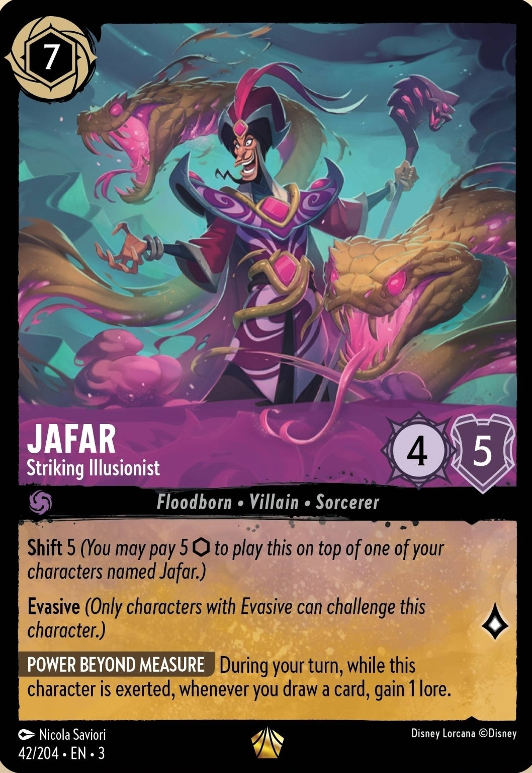 Disney Lorcana Into The Inklands 042/204 JARAR Striking Illusionist