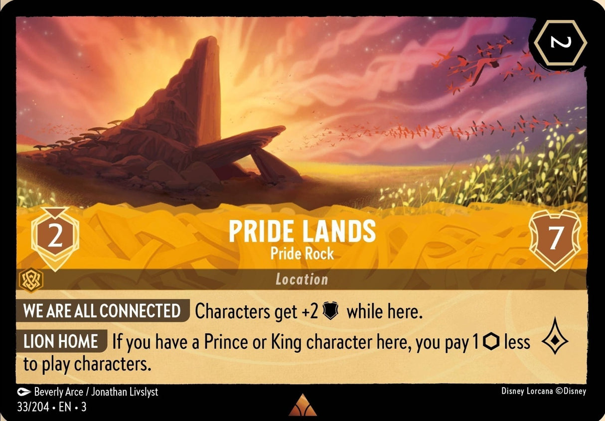 Disney Lorcana Into The Inklands 033/204 PRIDE LANDS Pride Rock