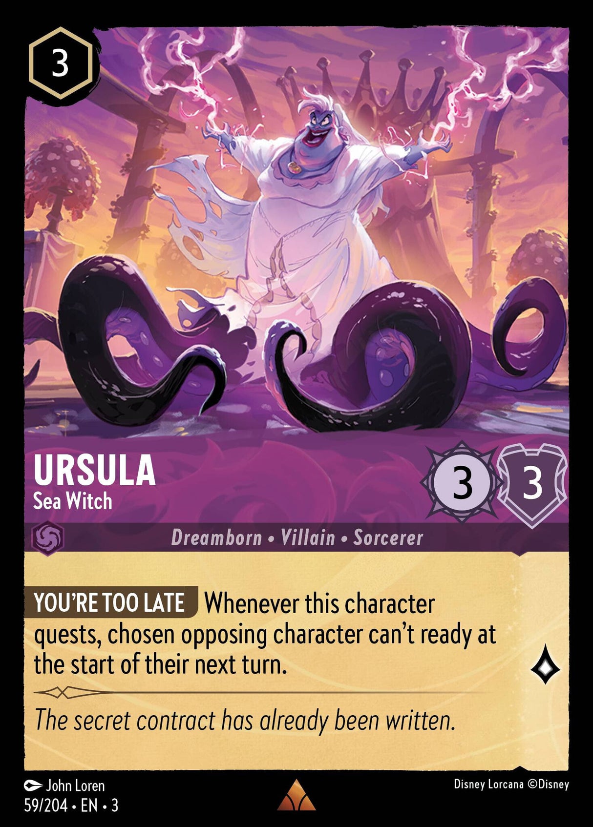 Disney Lorcana Into The Inklands 059/204 URSULA Sea Witch