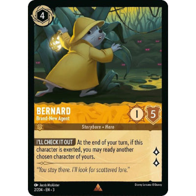 Disney Lorcana Into The Inklands 002/204 BERNARD Brand-New Agent