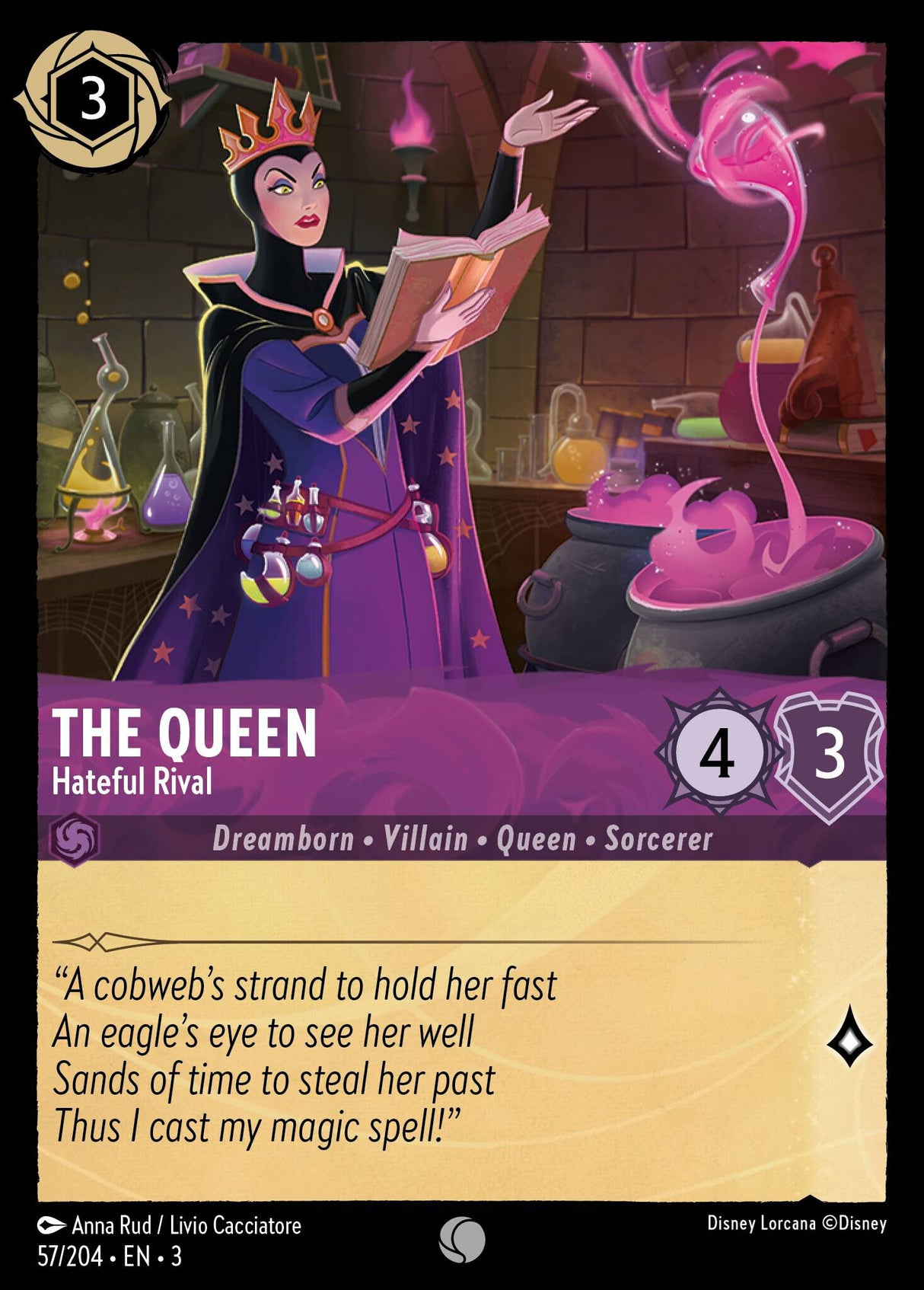 Disney Lorcana Into The Inklands 057/204 THE QUEEN Hateful Rival