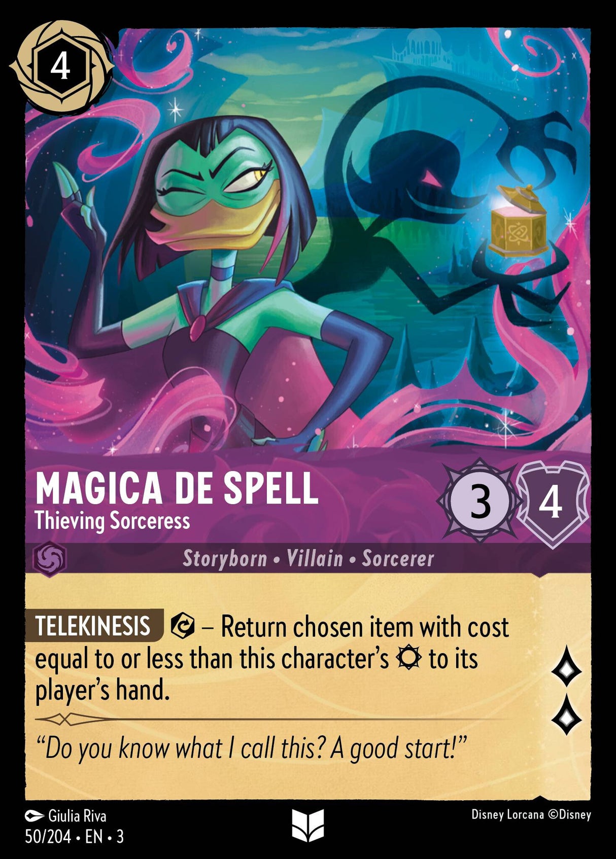Disney Lorcana Into The Inklands 050/204 MAGIC DE SPELL Thieving Sorceress