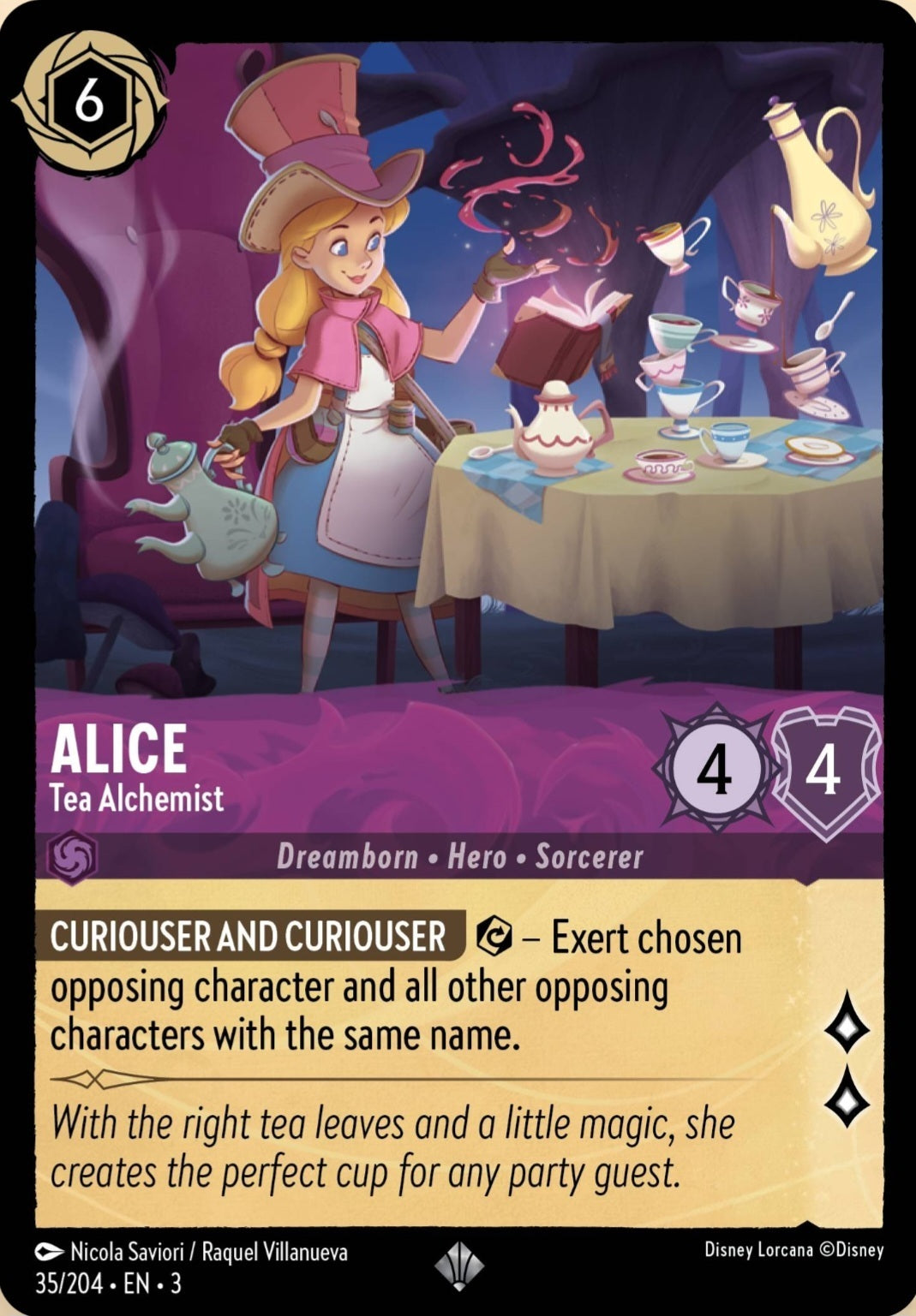 Disney Lorcana Into The Inklands 035/204 ALICE Tea Alchemist