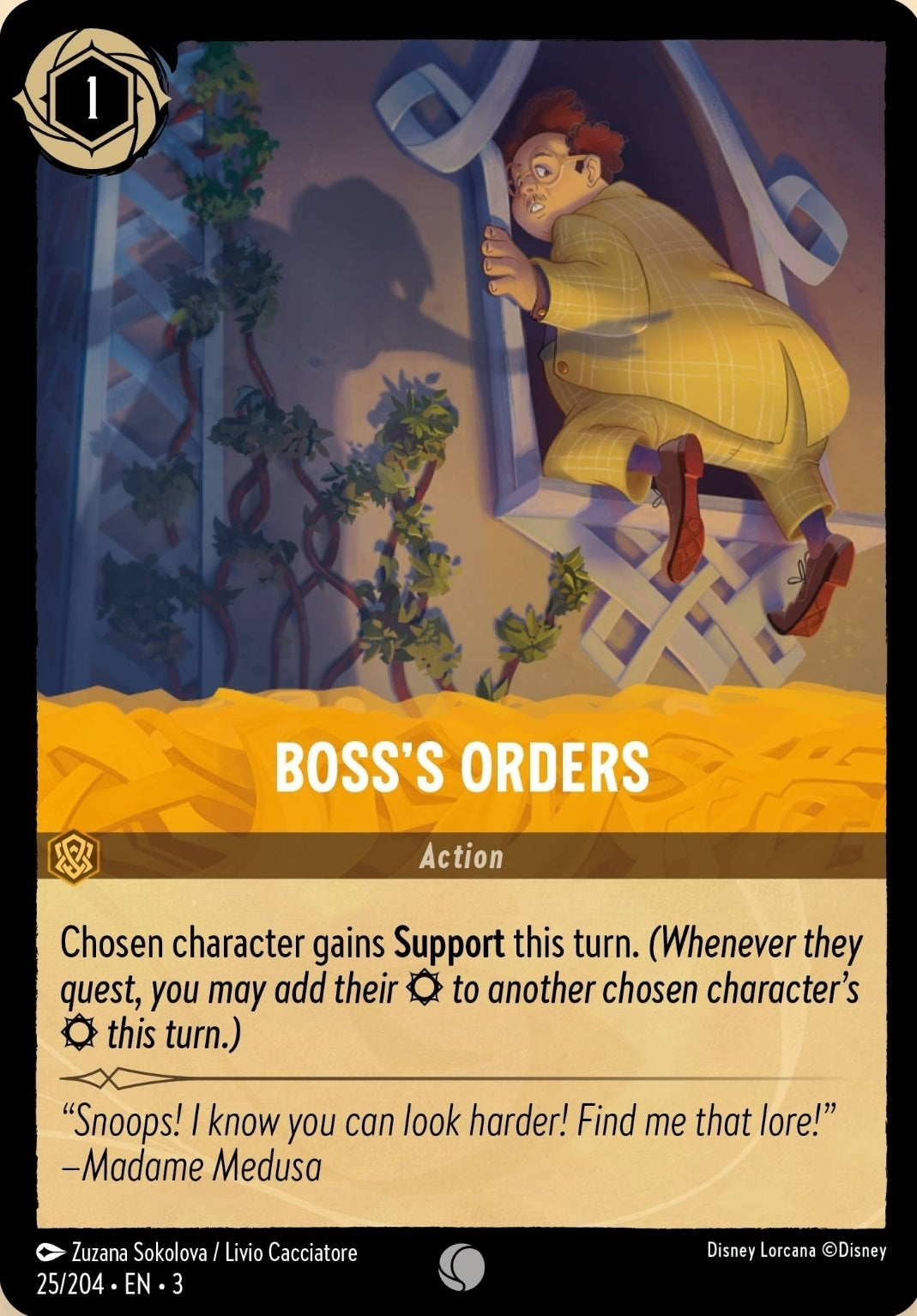 Disney Lorcana Into The Inklands 025/204 BOSS'S ORDERS