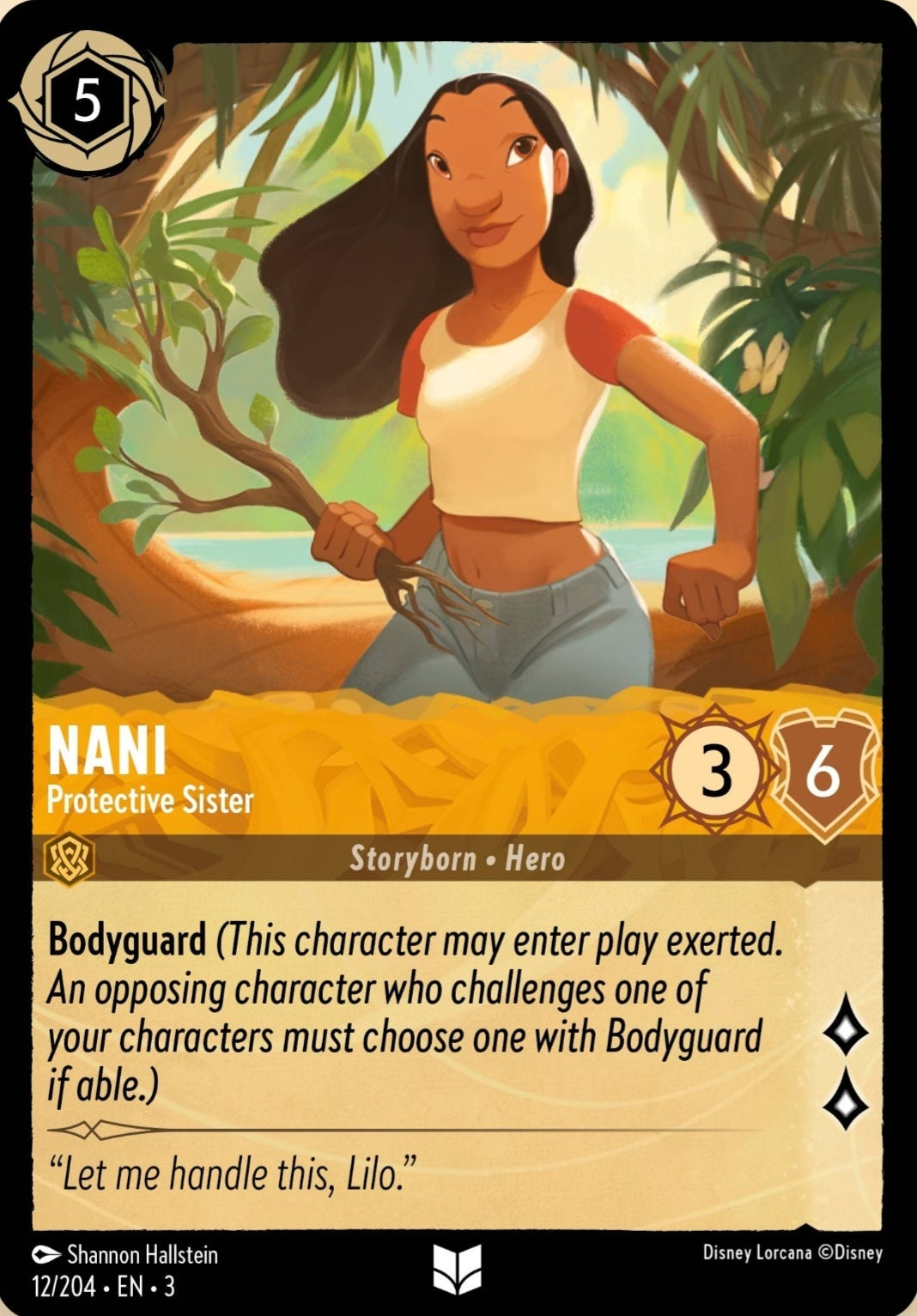 Disney Lorcana Into The Inklands 012/204 NANI Protective Sister