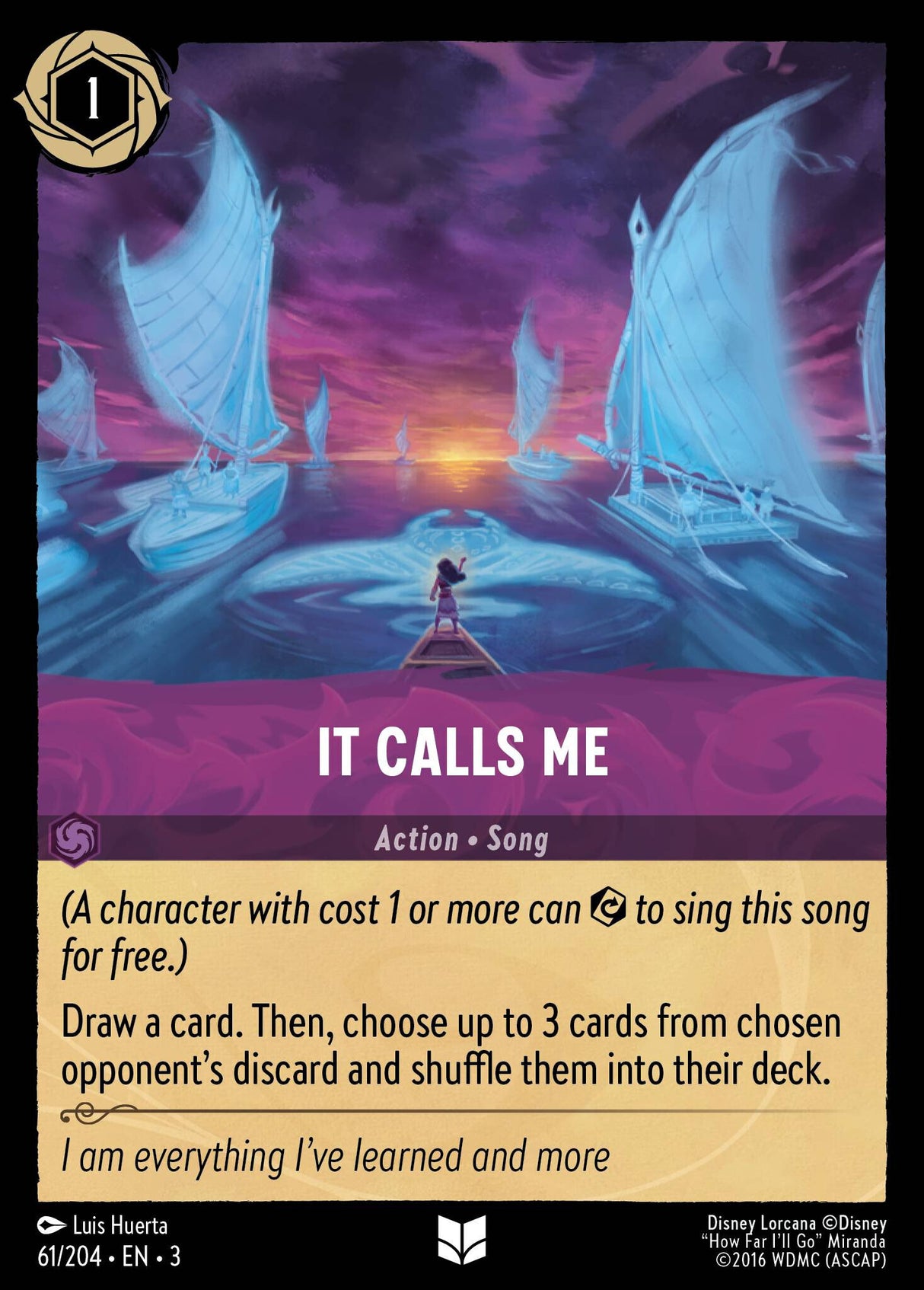 Disney Lorcana Into The Inklands 061/204 IT CALLS ME