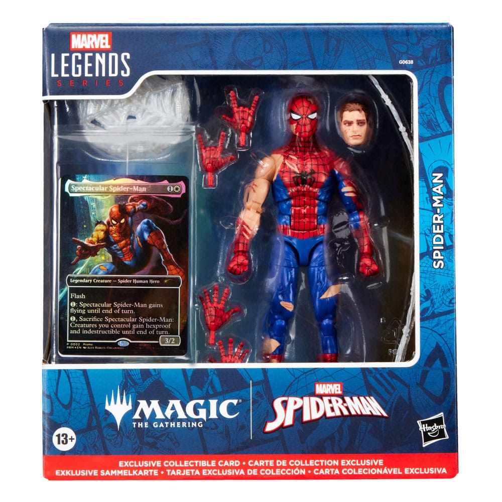 Marvel Legends Magic: The Gathering Action Figure Battle-Damaged Spider-Man (plus Exclusive Foil Card) 15 cm