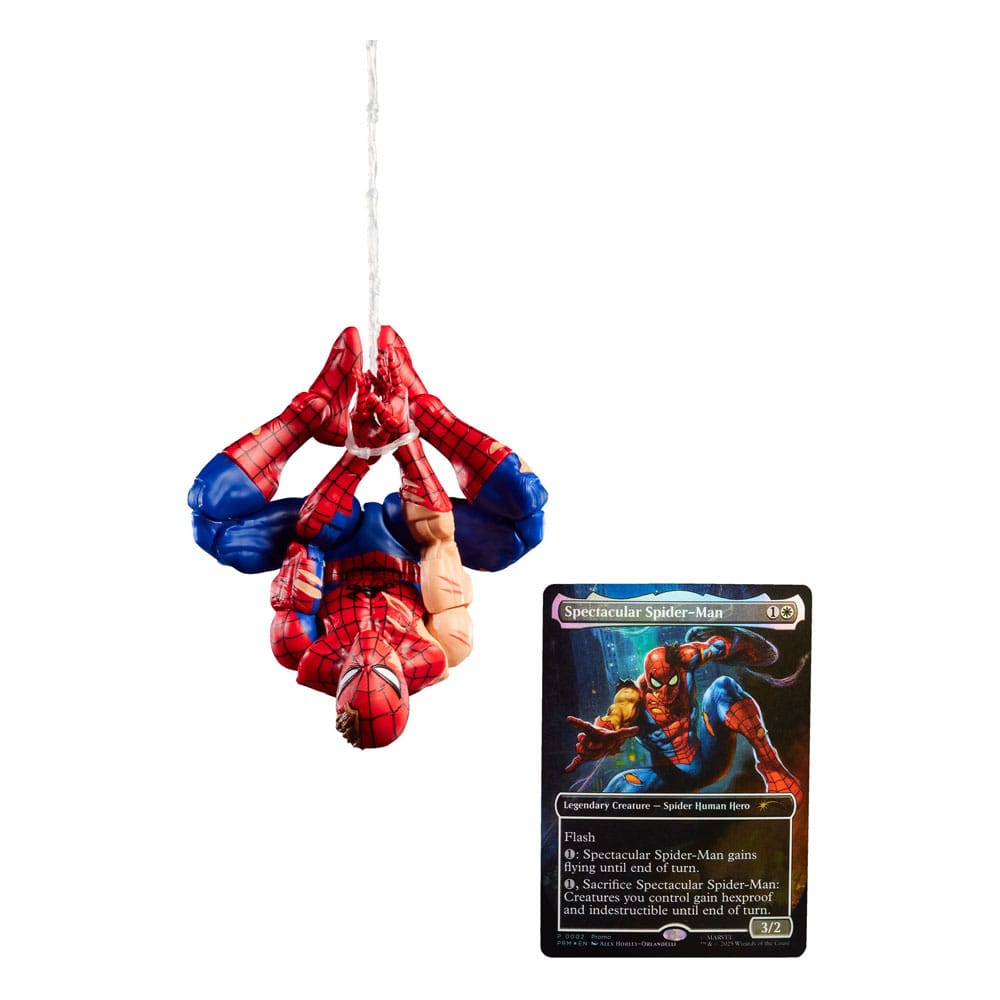 Marvel Legends Magic: The Gathering Action Figure Battle-Damaged Spider-Man (plus Exclusive Foil Card) 15 cm