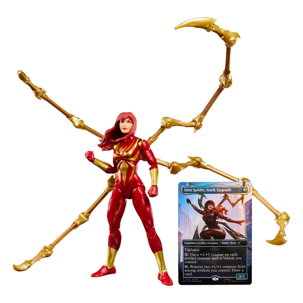 Marvel Legends Magic: The Gathering Action Figure Battle-Damaged Spider-Man (plus Exclusive Foil Card) 15 cm
