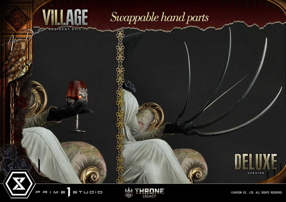 Resident Evil Village Throne Legacy Collection Statue 1/4 Alcina Dimitrescu Deluxe Version 66 cm