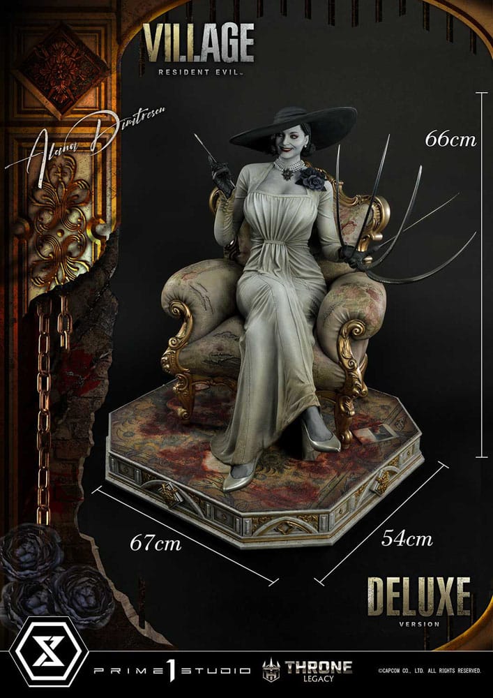 Resident Evil Village Throne Legacy Collection Statue 1/4 Alcina Dimitrescu Deluxe Version 66 cm