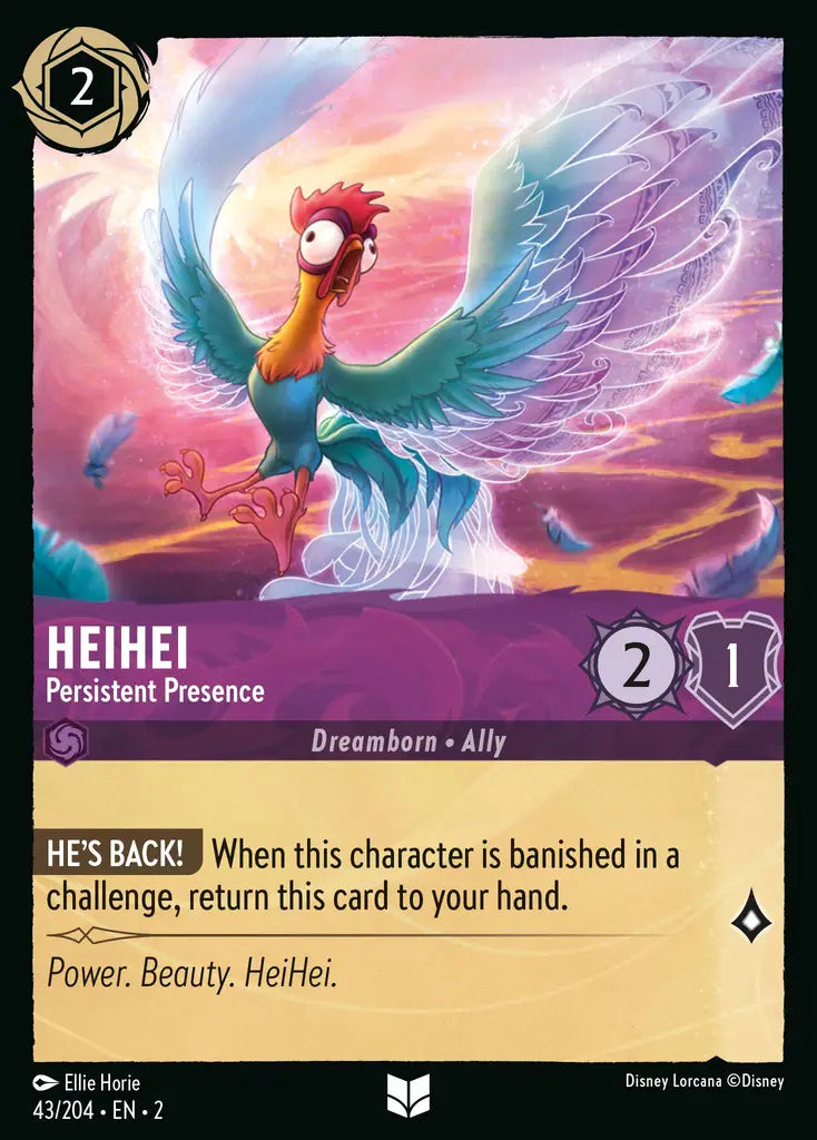 Disney Lorcana Winterspell 058/204 HeiHei - Persistent Presence Foil