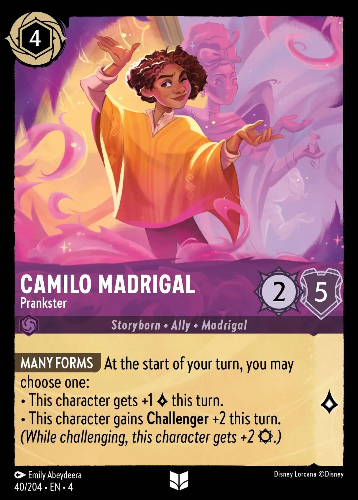 Disney Lorcana Ursula's Return 040/204 Camilo Madrigal - Prankster Foil