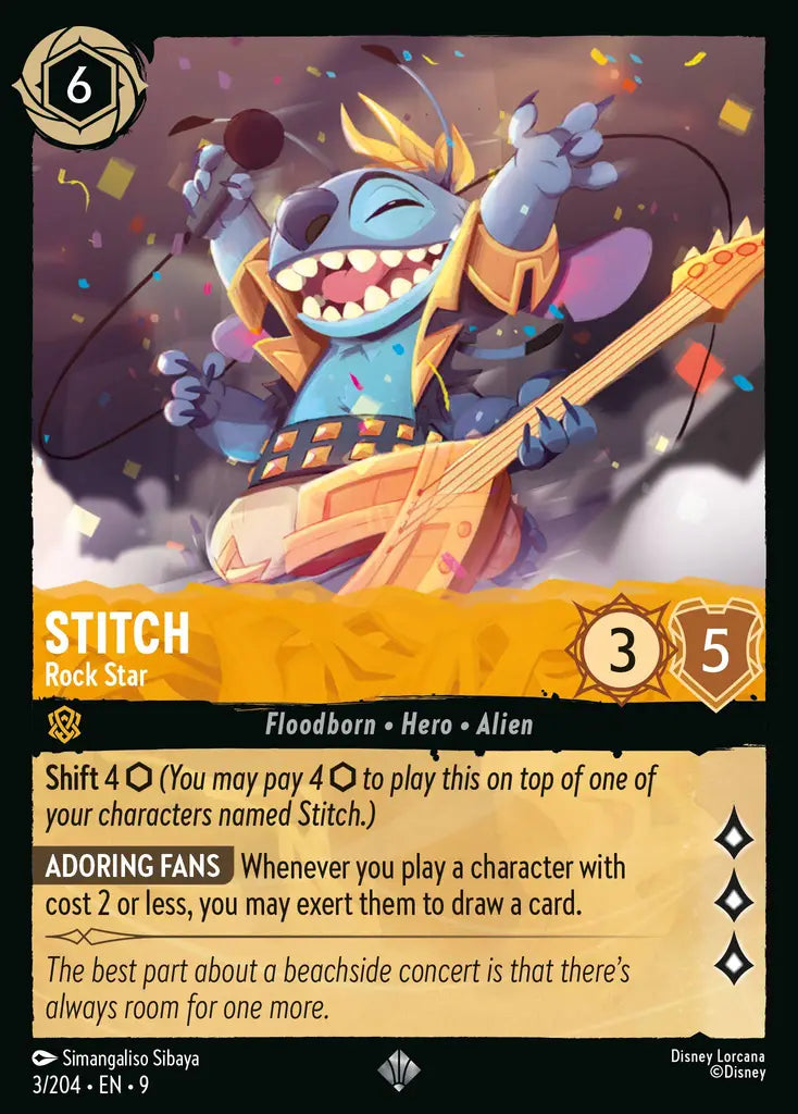 Disney Lorcana Fabled 003/204 Stitch - Rock Star