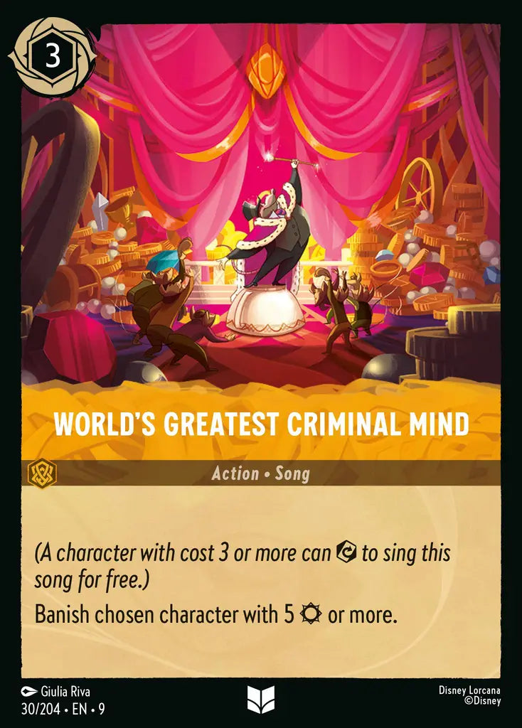 Disney Lorcana Fabled 030/204 World's Greatest Criminal Mind
