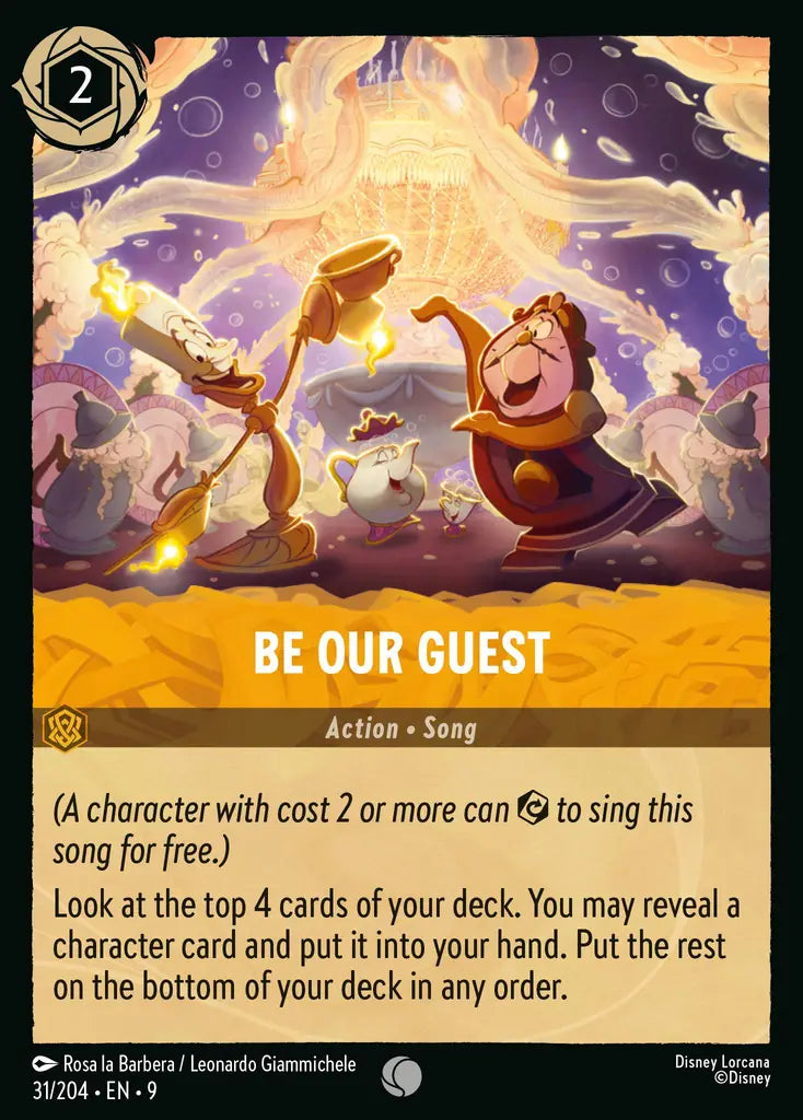 Disney Lorcana Fabled 031/204 Be Our Guest