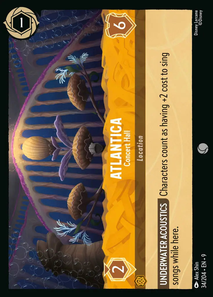Disney Lorcana Fabled 034/204 Atlantica - Concert Hall Foil