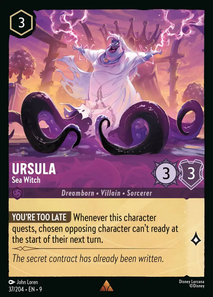 Disney Lorcana Fabled 037/204 Ursula - Sea Witch Foil