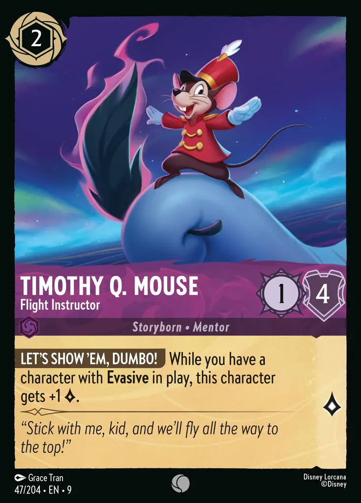 Disney Lorcana Fabled 047/204 Timothy Q. Mouse - Flight Instructor
