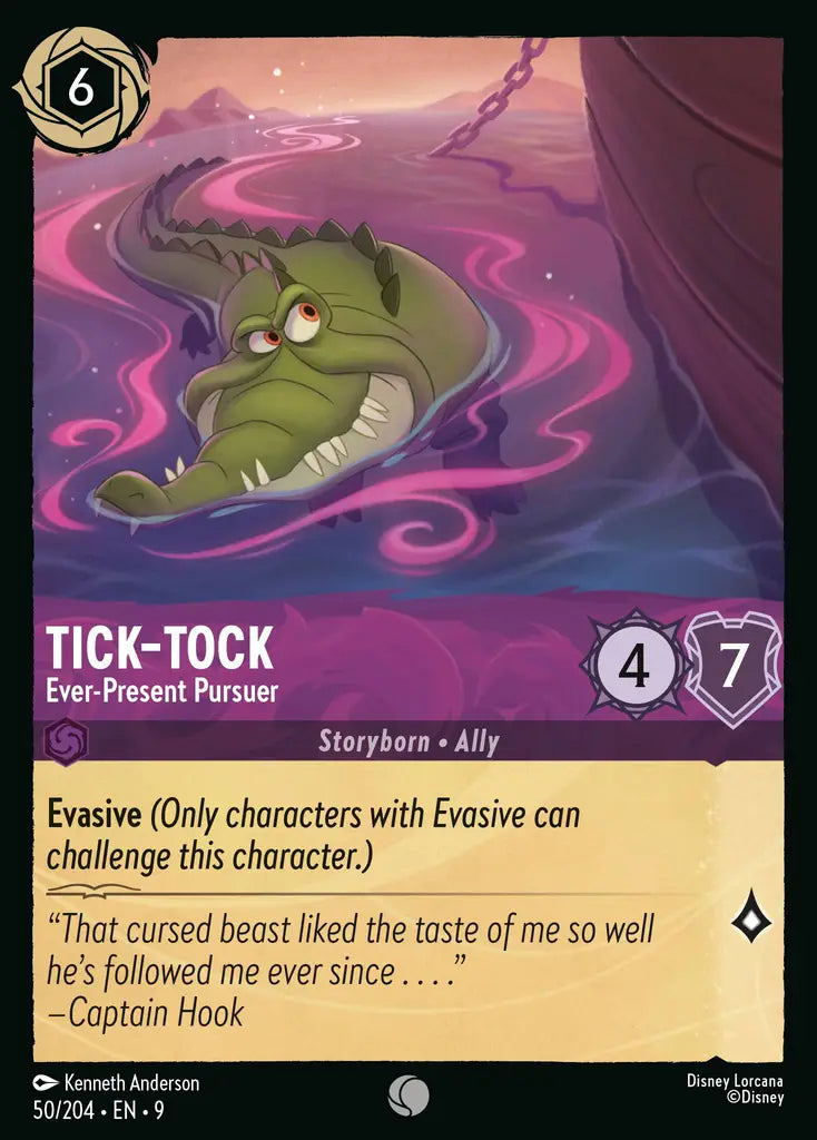Disney Lorcana Fabled 050/204 Tick-Tock - Ever-Present Pursuer Foil