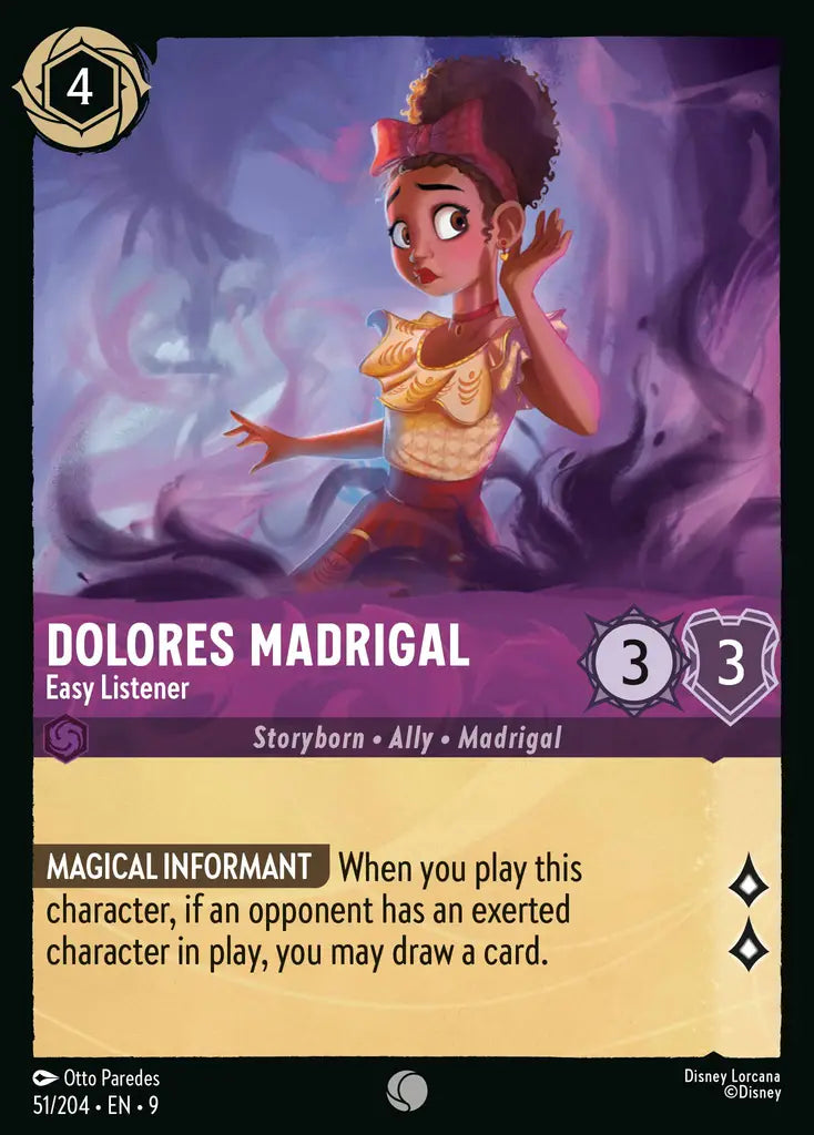 Disney Lorcana Fabled 051/204 Dolores Madrigal - Easy Listener Foil