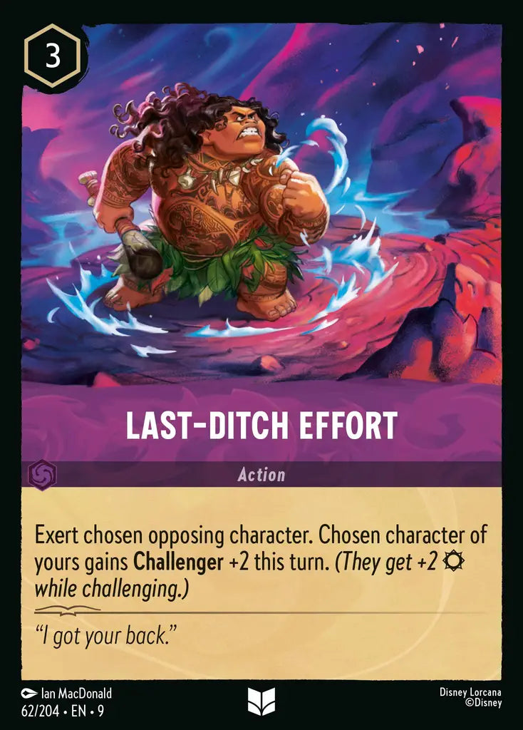 Disney Lorcana Fabled 062/204 Last-Ditch Effort Foil