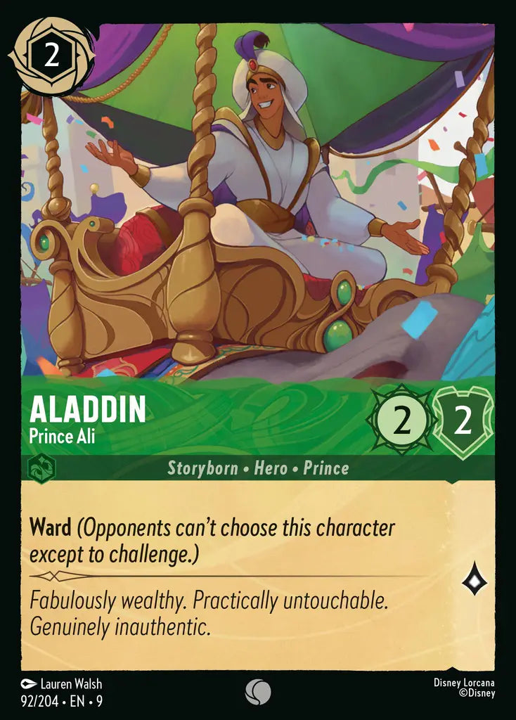 Disney Lorcana Fabled 092/204 Aladdin - Prince Ali
