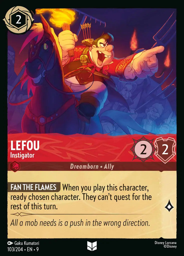 Disney Lorcana Fabled 103/204 LeFou - Instigator